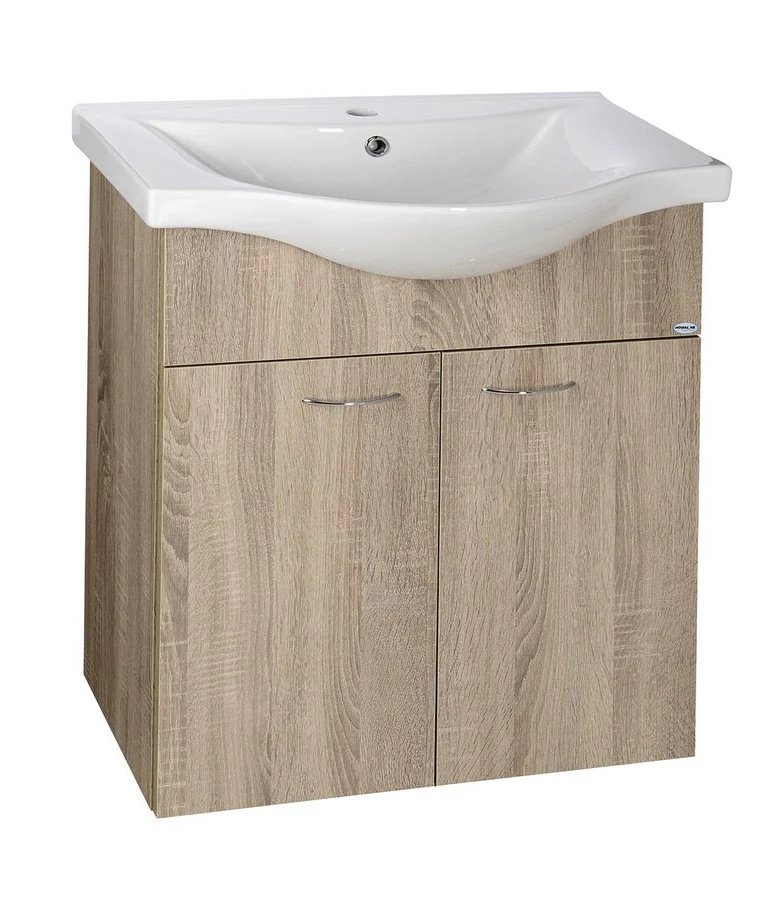 AQUALINE KERAMIA FRESH mosdótartó szekrény, 60,5x74x34cm, platina tölgy