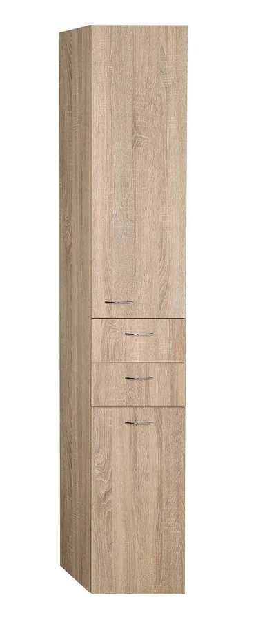 AQUALINE ZOJA állószekrény fiókkal, szennyeskosárral, 35x184x29cm, platina tölgy