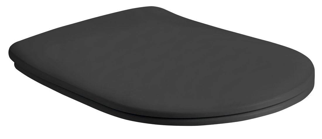 KERASAN NOLITA SLIM WC-ülőke, Soft Close, duroplast, matt fekete