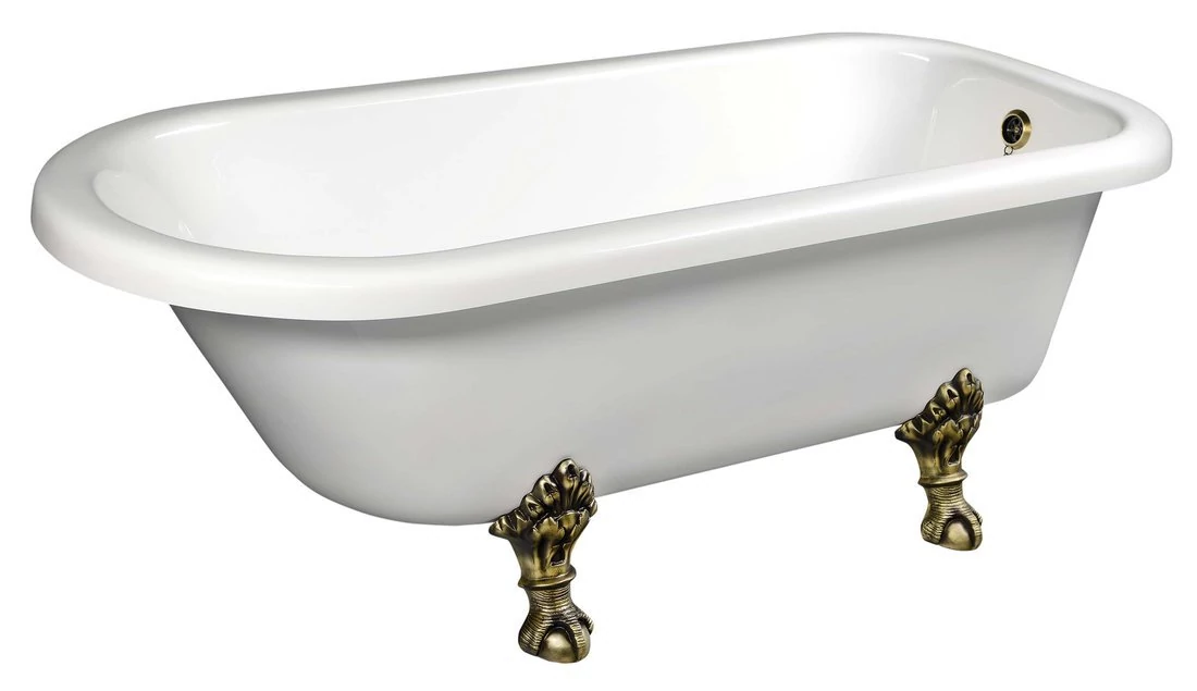POLYSAN VICTORIA szabadonálló kád, 170x75cm, bronz lábbal