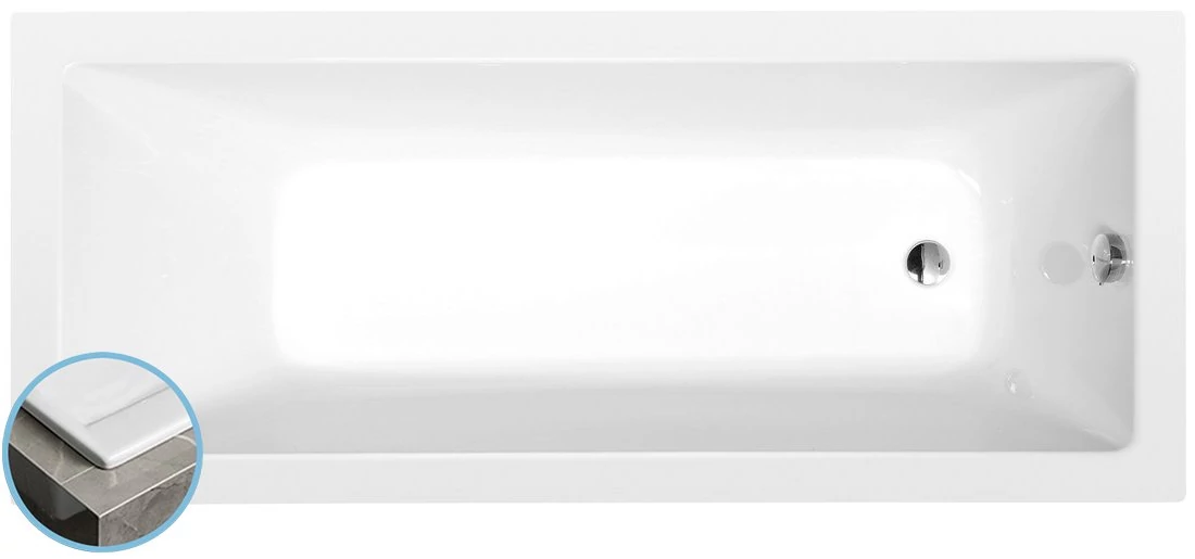 POLYSAN NOEMI akril SLIM kád, 170x70x42cm