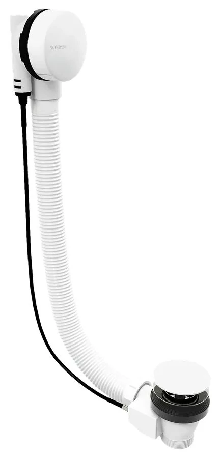 POLYSAN kád le- és túlfolyó, bovdenes, 600mm, átm.:72mm, fehér