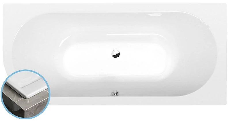 POLYSAN VIVA R 185 SLIM kád, jobbos, 185x80x47cm