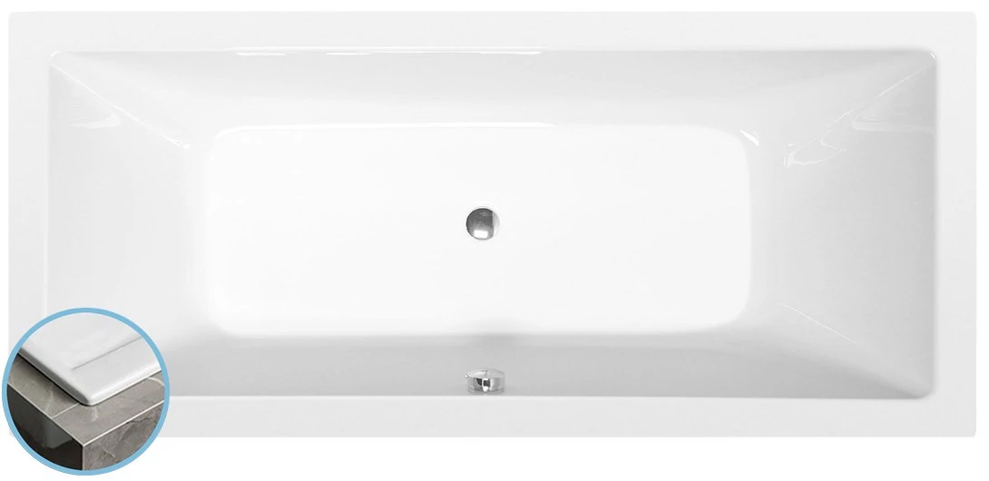 POLYSAN KRYSTA akril SLIM kád, 180x70x39cm
