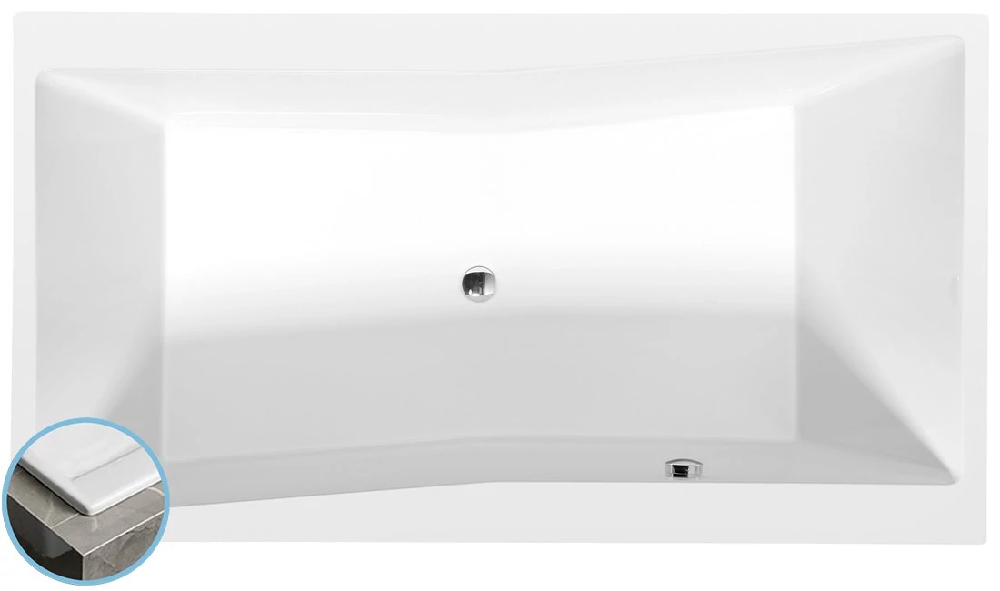POLYSAN QUEST egyenes SLIM kád, 180x100x49cm