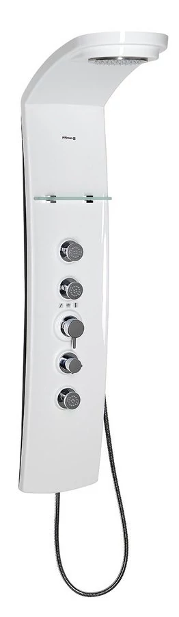 POLYSAN LUK zuhanypanel, termosztátos csapteleppel, falra szerelhető, 250x1300, ABS/fehér