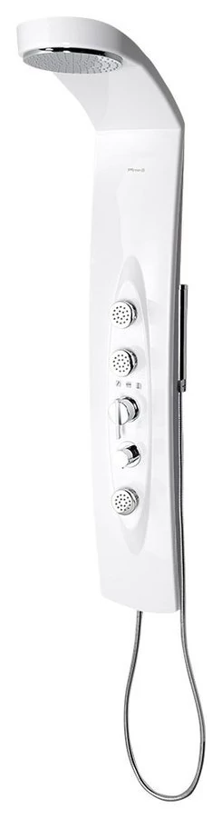 POLYSAN MOLA zuhanypanel, termosztátos csapteleppel, falra szerelhető, 210x1300, ABS/fehér