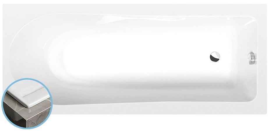 POLYSAN LISA SLIM kád, 160x70x47cm