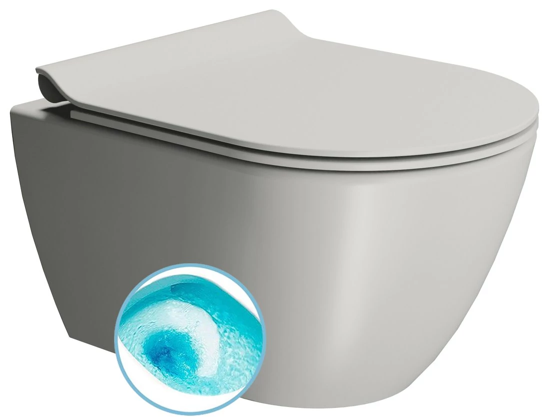 GSI PURA fali WC, Swirlflush, 36x50cm, duál matt cement