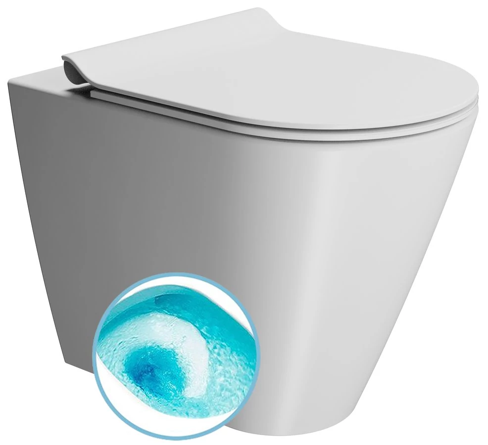 GSI KUBE X SWIRLFLUSH álló WC, 36x55cm, dual-matt fehér
