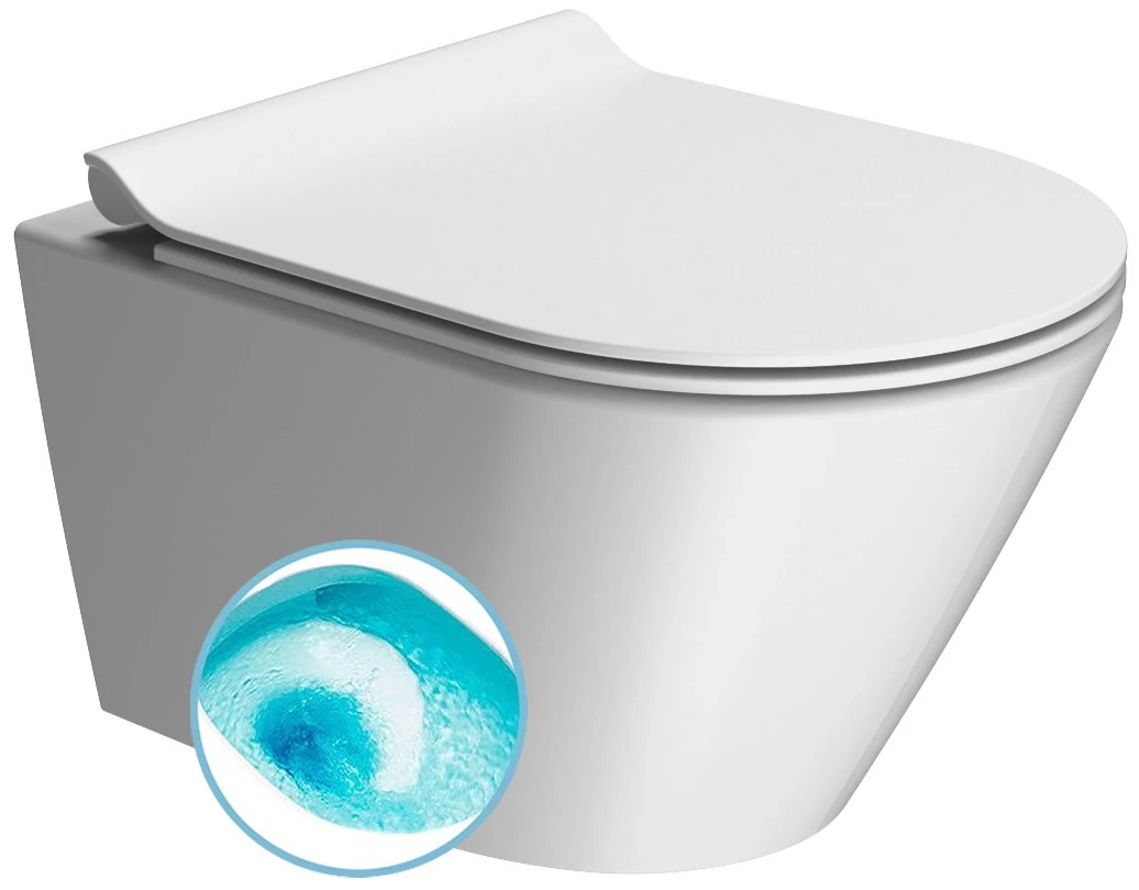 GSI KUBE X SWIRLFLUSH fali WC, 36x50cm, dual-matt fehér