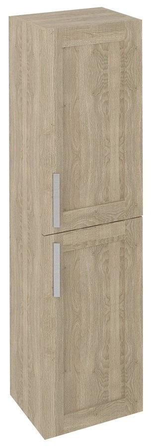 AMIA állószekrény, 2 ajtóval, balos/jobbos, 35x140x30cm, szürke tölgy