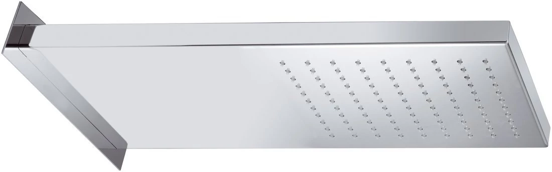 Fali fejzuhany, téglalap, 500x200x30mm, polírozott inox