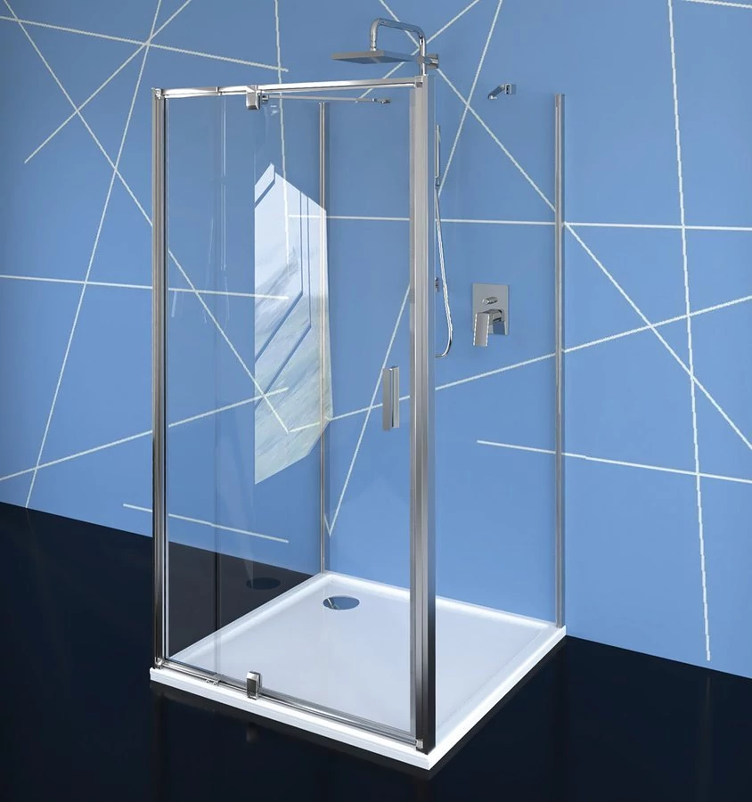 POLYSAN EASY LINE nyílóajtó 2 oldalfallal, 2 merevítővel, 800-900x700mm, transzparent üveg