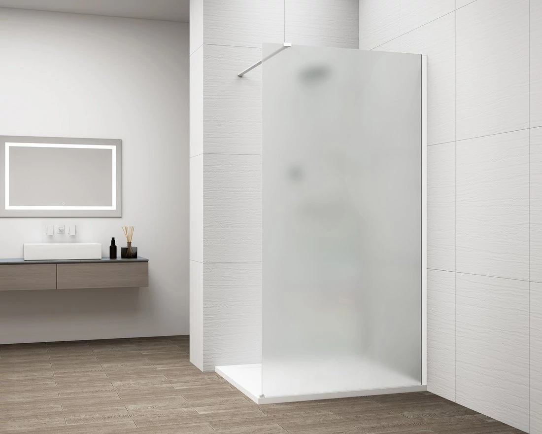 ESCA WHITE MATT Walk-in zuhanyfal, falra szerelhető, matt üveg, 1000mm