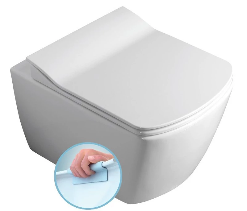 CREAVIT GLANC fali rimless WC, 37x51,5cm