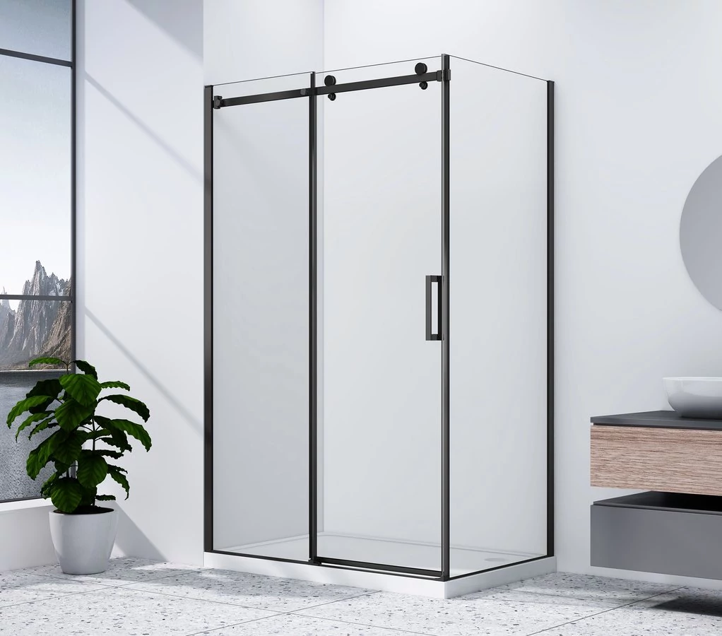 GELCO DRAGON BLACK szögletes zuhanykabin, 1100x800mm balos/jobbos