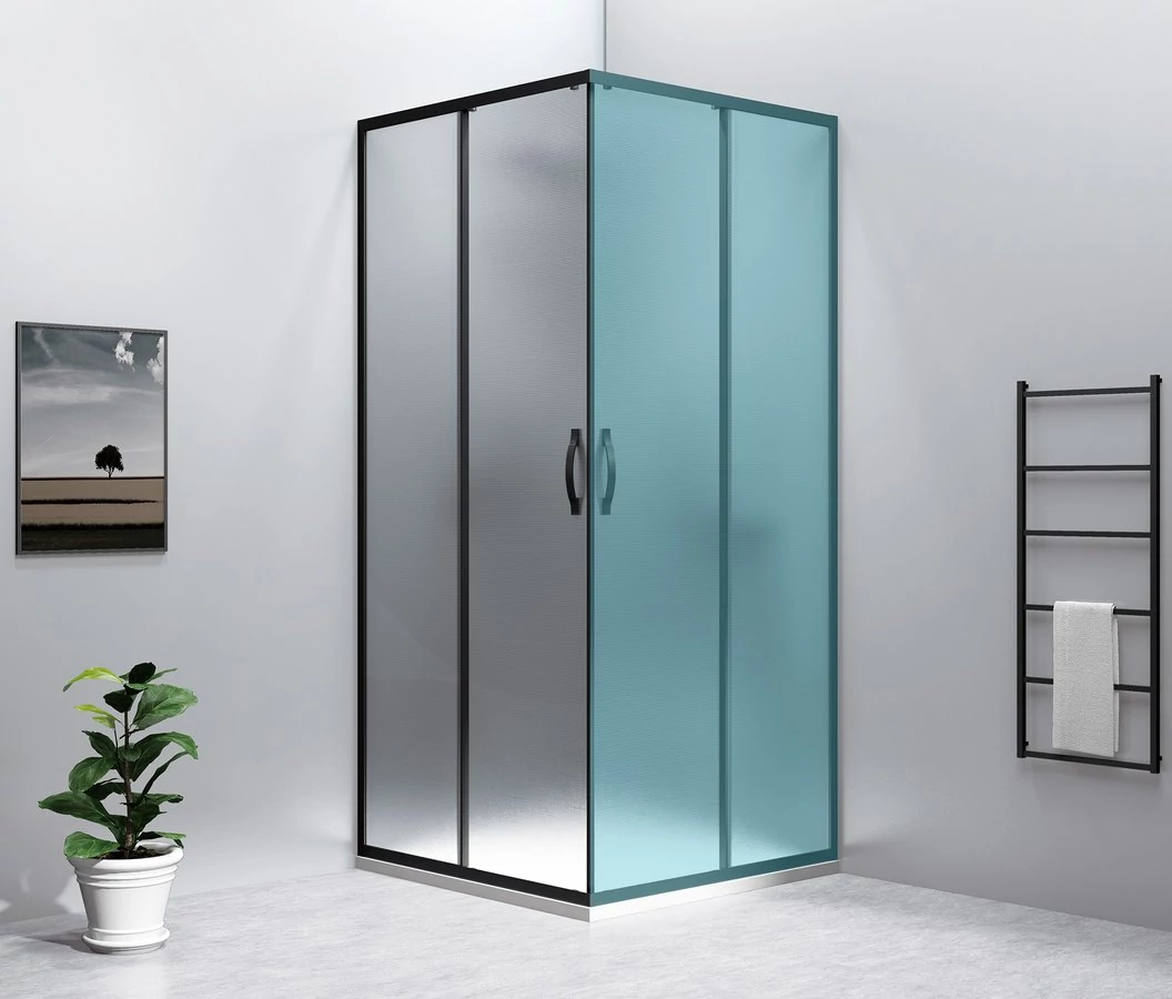GELCO SIGMA SIMPLY BLACK tolóajtó sarokbelépéshez, 900mm, brick üveg/fekete profil