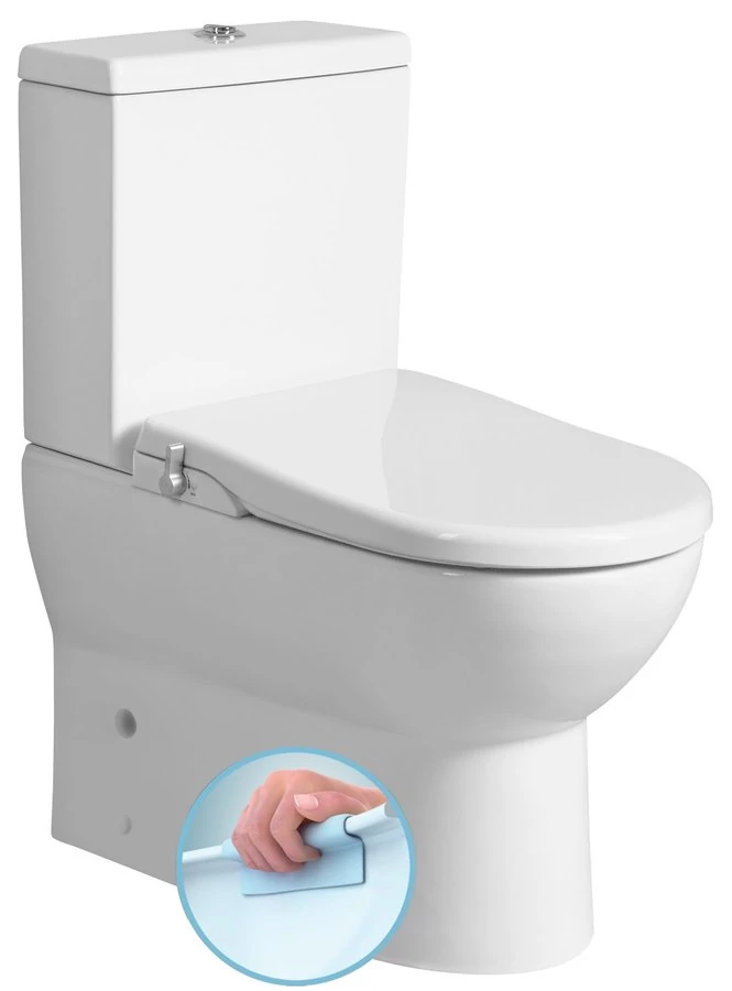 JALTA Rimless monoblokkos WC CLEAN STAR WC-ülőke bidé funkcióval, Soft close, hidegvizes