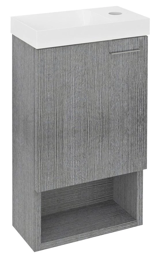 LATUS XI mosdótartó szekrény, 30x53x16,5cm, ezüst tölgy