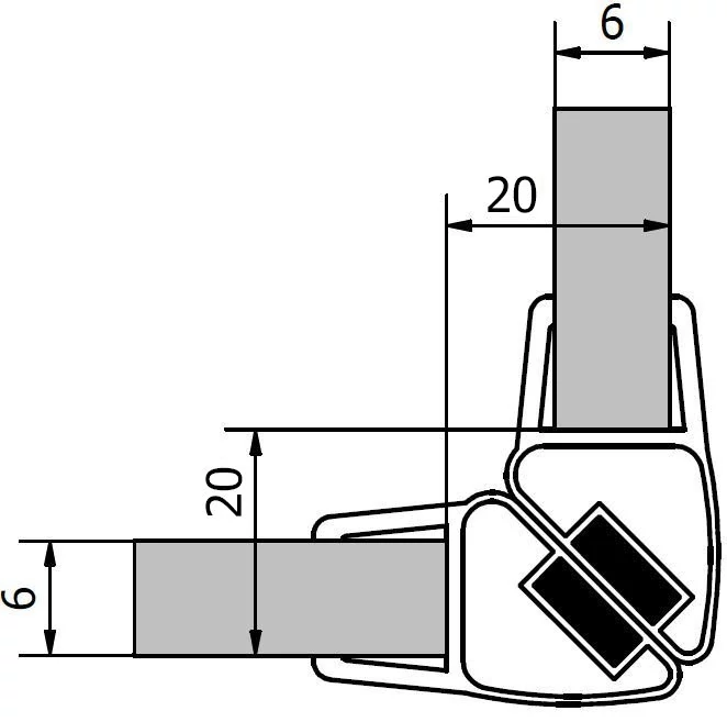 POLYSAN VITRA LINE Mágneses szilikonprofil szett, 2000 mm 6 mm-es üveghez (ajtó/ajtó)