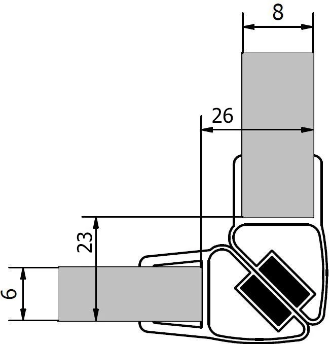 POLYSAN Mágneses szilikonprofil szett, 2000 mm 8 ill. 6 mm-es üveghez (ajtó/fix)