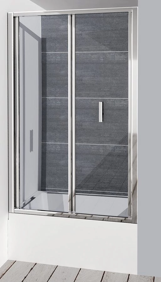 POLYSAN DEEP zuhanyajtó kádperemre, 1000x1650mm, transzparent üveg