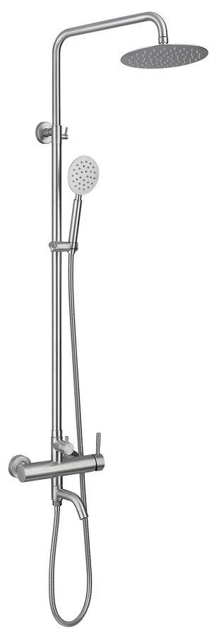 MINIMAL zuhanyoszlop kádtöltő csapteleppel, inox