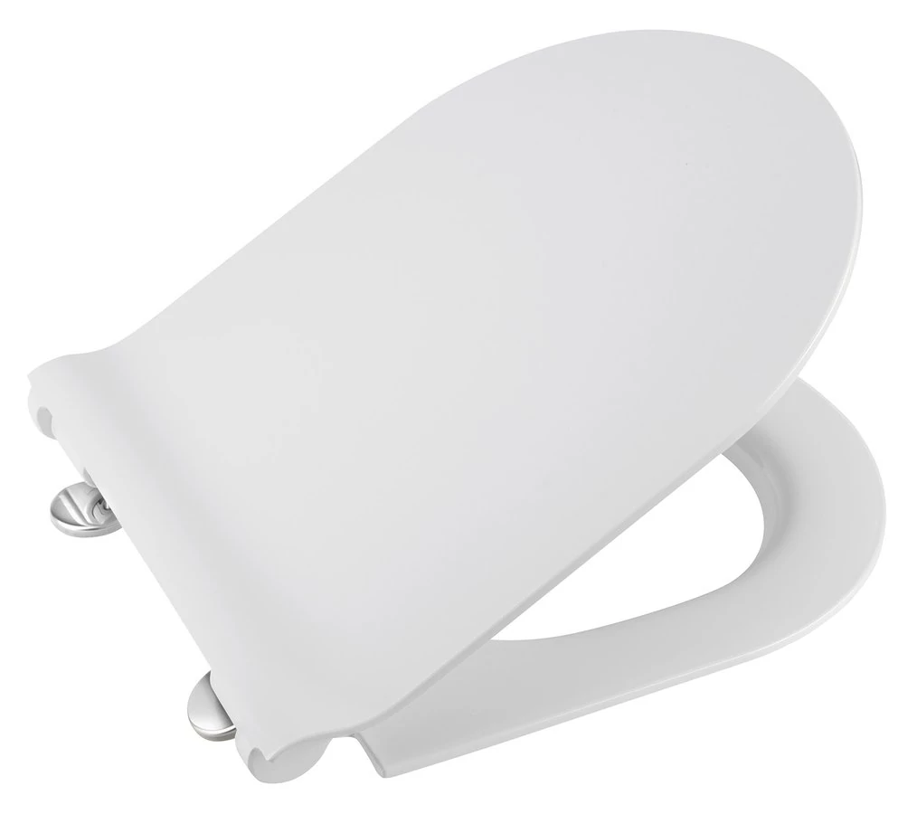 GSI NORM SLIM soft close WC-ülőke, duroplast, fehér/króm