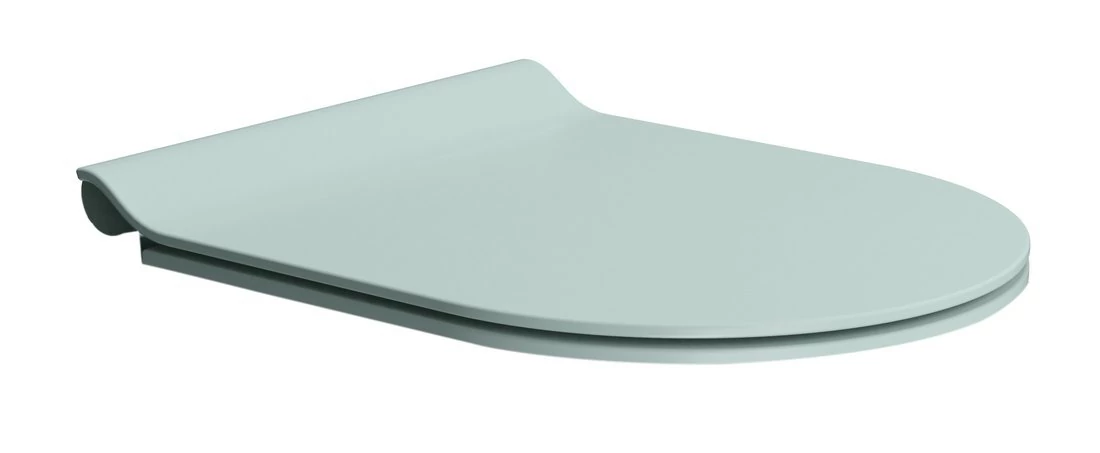 GSI SLIM soft close WC-ülőke, matt jégkék/króm