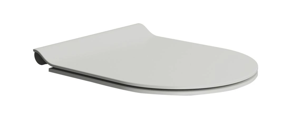 GSI SLIM soft close WC-ülőke, matt szürke/króm