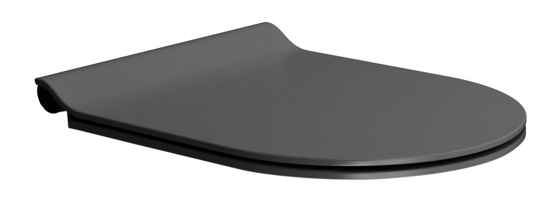 GSI SLIM soft close WC-ülőke, matt fekete/króm