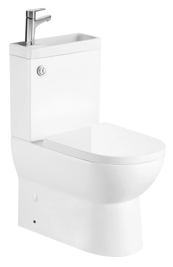 AQUALINE JALTA HYGIE monoblokkos WC, alsó/hátsó kifolyású, WC-ülőke nélkül, mosdóval