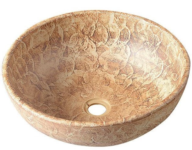 PRIORI kerámiamosdó, átm:42cm, barna mintás