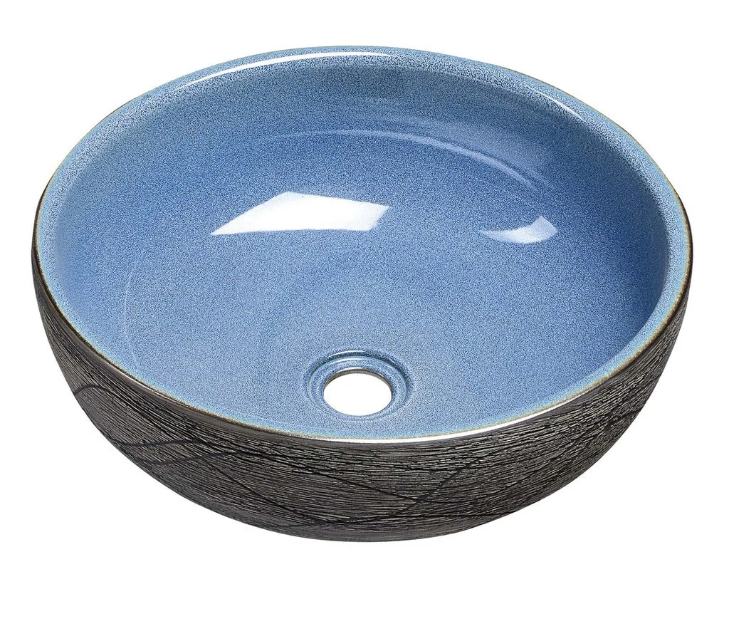 PRIORI kerámiamosdó, átm:41cm, kék/szürke