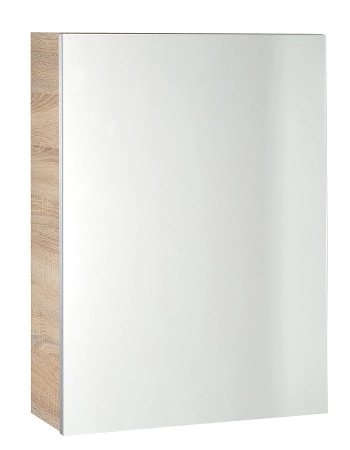 AQUALINE VEGA tükrösszekrény, 50x70x18cm, platinatölgy