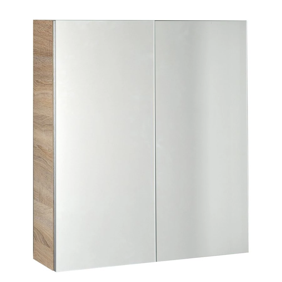 AQUALINE VEGA tükrösszekrény, 60x70x18cm, platinatölgy