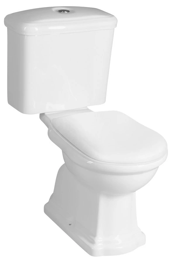 KERASAN RETRO álló WC, hátsó kifolyású, tartállyal, öblítőmechanikával, ülőke nélkül