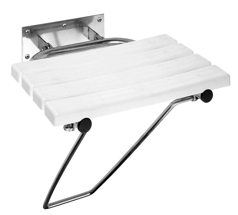 BEMETA HELP Lehajtható zuhany ülőke támasztékkal, 462x120x450mm, polírozott (301102181)