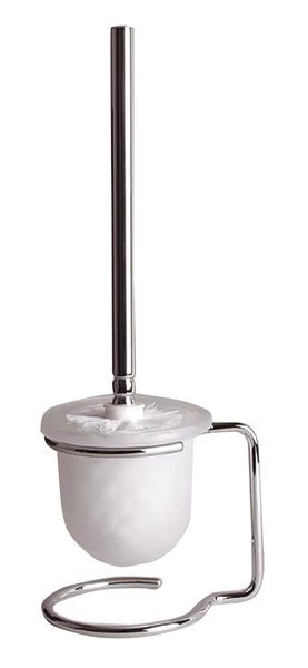 BEMETA OMEGA Álló WC kefetartó, üveg, fehér kefe, 110x400x130mm, króm (104113102)