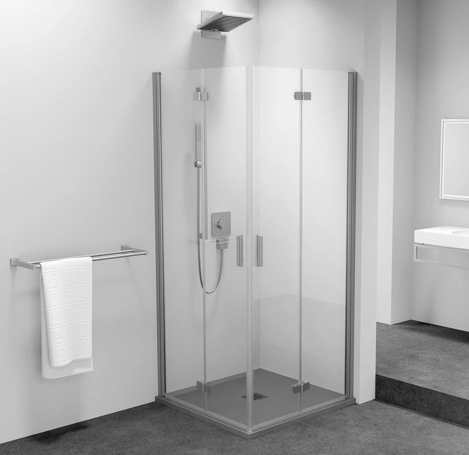 POLYSAN ZOOM LINE sarokbelépős zuahanykabin harmónikaajtóval, balos 700x800mm, transzparent üveg