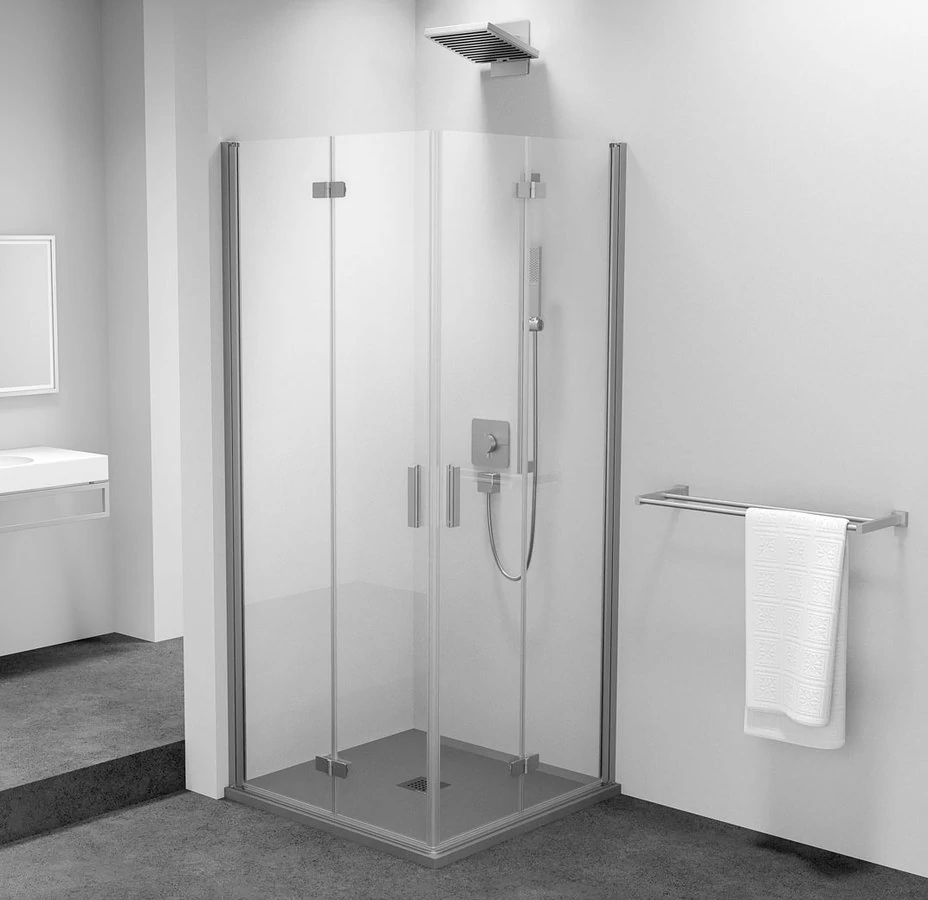 POLYSAN ZOOM LINE sarokbelépős zuahanykabin harmónikaajtóval, balos 700x800mm, transzparent üveg