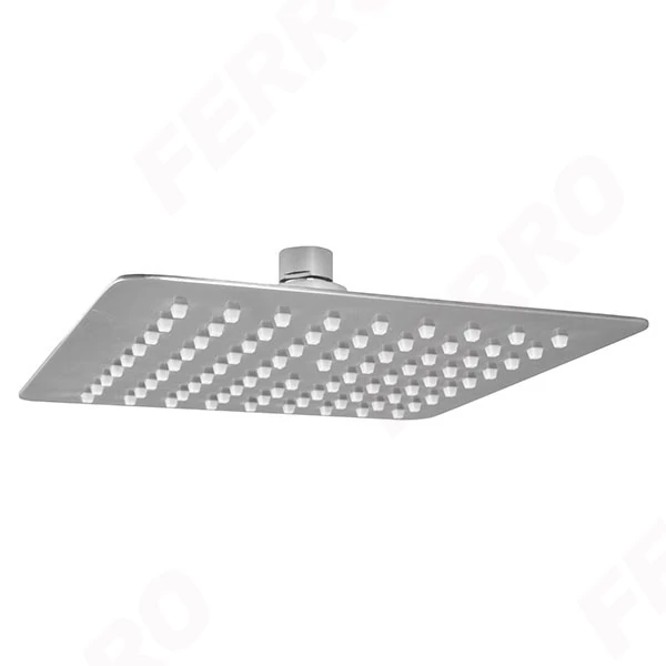 FERRO SLIM mennyezeti fejzuhany, gömbcsuklóval, 200 x 200 mm, króm