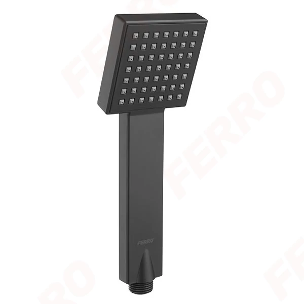 FERRO SQUERTO BLACK kézizuhany, 1 funkciós, fekete