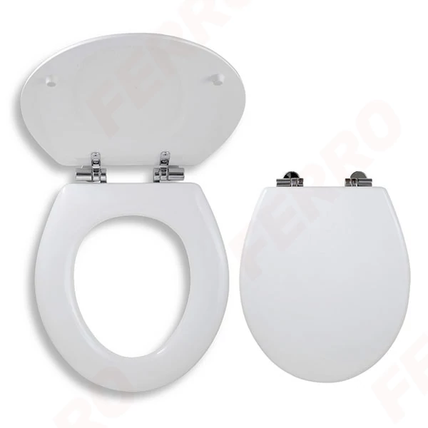FERRO WC ülőke, soft close, fém zsanérokkal, MDF, fehér
