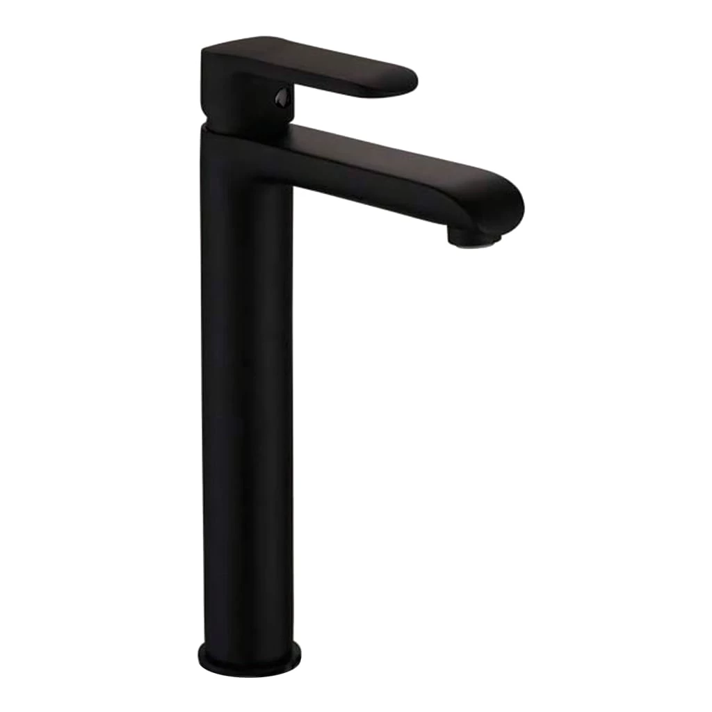 INVENA SIROS BLACK magasított mosdócsaptelep, álló, fekete, waterplating bevonat