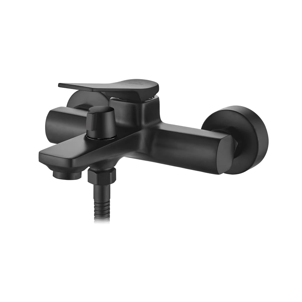 INVENA NERI BLACK kádcsaptelep, fali, zuhanyszett nélkül, fekete, waterplating bevonat
