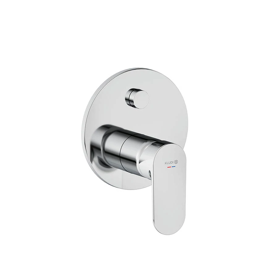 KLUDI X1 falsík alatti 2 funkciós csaptelep PUSH&SWITCH nyomógombos átváltással, króm
