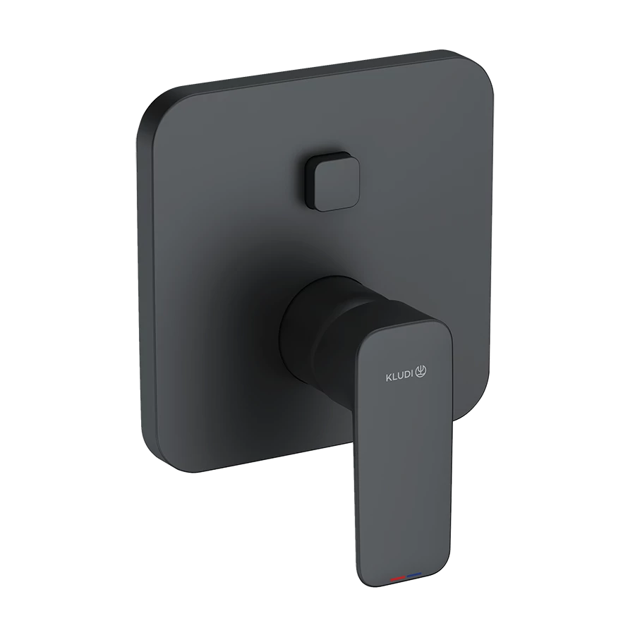 KLUDI Pure&Style falsík alatti kád/zuhany csaptelep PUSH & SWITCH funkcióval, fekete